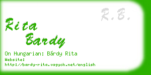 rita bardy business card